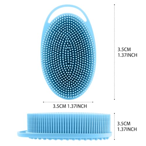 WRNZL 6-Pack Silicone Body Scrubber - Double-Sided Exfoliating Shower Loofah
