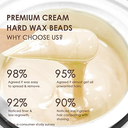 Maxpearl Wax Beads for Facial Hair Removal, 1LB Hypoallergenic Hard