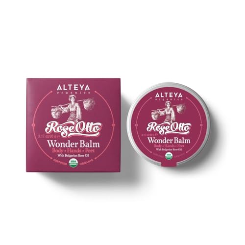 Alteya Organic Rose Wonder Balm - Multi-Purpose Moisturizer for Dry Skin