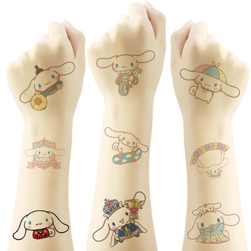 20 Sheets Cinnamoroll Temporary Tattoos - Fun Party Favors & Gifts