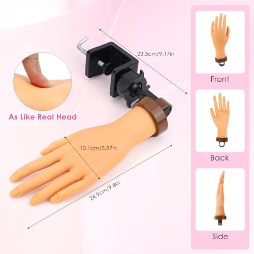 Yokilly Nude Bendable Practice Hand for Acrylic Nails