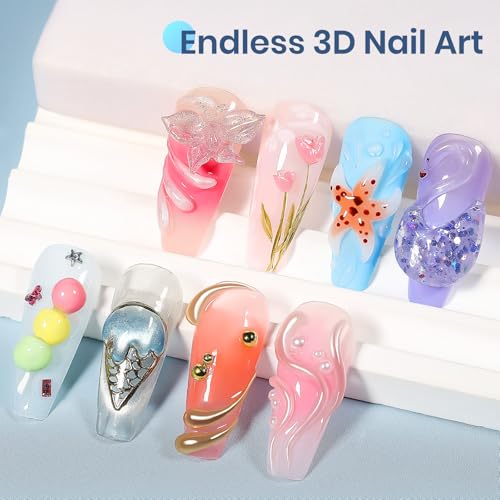 MIZHSE 100 g Solid Builder Gel for Nails, Clear 3D Sculpting Nails