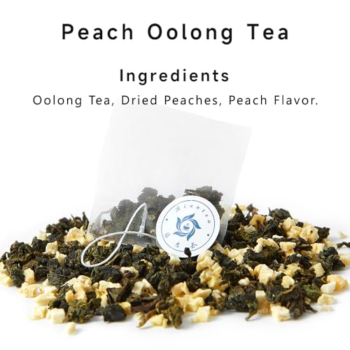RIANTEA Peach Oolong Tea Bags - 32 Individually Wrapped Bags