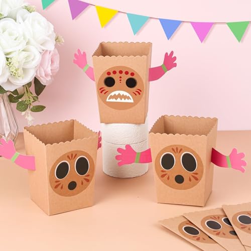 24 PCS Hawaiian Luau Popcorn Boxes - DIY Party Favor Treats