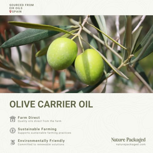Nature Package 100% Pure Cold Pressed Olive Oil - 16 Fl Oz for Hair, Skin, and Essential Oils