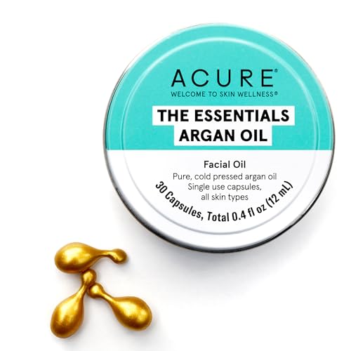 Acure Organic Argan Oil Single-Use Capsules, Travel-Friendly Skincare