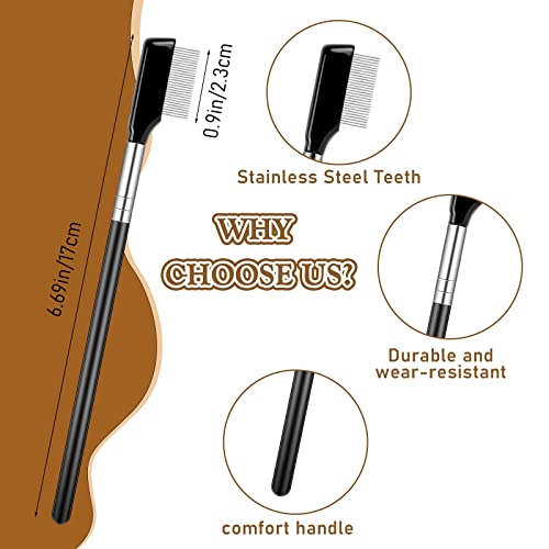 Metal Eyelash Separator & Comb Tool - 2 Pack for Lashes & Brows