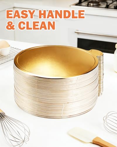 CHONNFEASTT 120PCS Mini Gold Cake Boards - Grease-Proof Dessert Plates