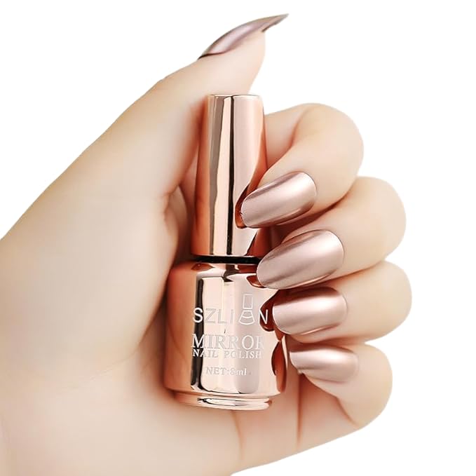 Cherry Pink Red Metallic Nail Polish - Long-Lasting Mirror Finish | Quick Dry 6ml