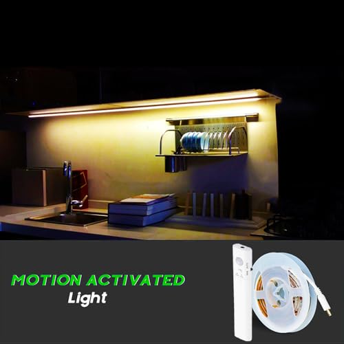 Battery Operated Motion Sensor LED Light Strip - 10 ft Warm White