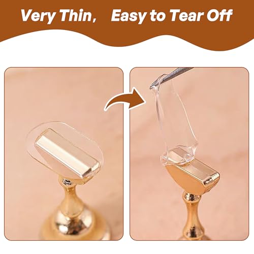 800 Pcs Double Sided Nail Tape with Tweezers for Nail Art