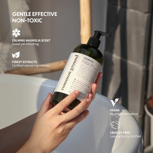 Common Ground Volumizing Shampoo 16.9 oz - Vegan, Paraben-Free, Botanical Magnolia