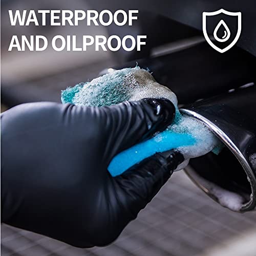 Black Nitrile Exam Gloves - Latex-Free & Powder-Free, 100 Pack, X-Large