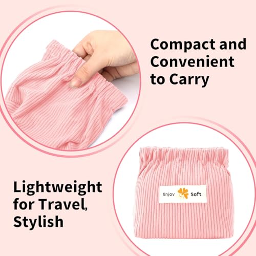 6-Piece Corduroy Elastic Hair Tie Organizer Set - Makeup Pouch