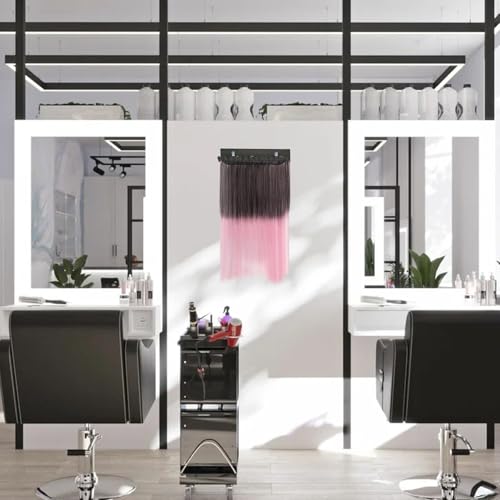Stainless Steel Hair Extension Holder Display Stand with Suction Cups for Clip-In & Tape-In Extensions