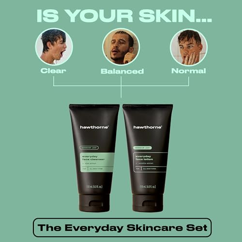 Hawthorne Everyday Men’s Skin Care Kit - Natural Face Wash & Moisturizer