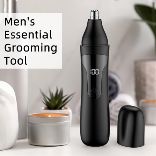 SESATOOK Rechargeable Nose Hair Trimmer - Painless Ear & Eyebrow Grooming