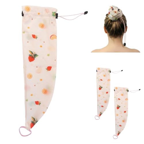 MARRASSA Reusable Waterproof Shower Cap with Crown Opening for Long Hair, Adjustable & Eco-Friendly