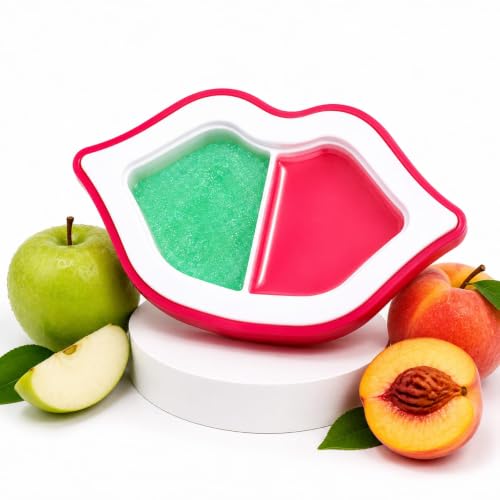 Cyn Care 2-in-1 Lip Care Kit Apple & Peach - Hydrating Exfoliator & Balm for Dry Lips