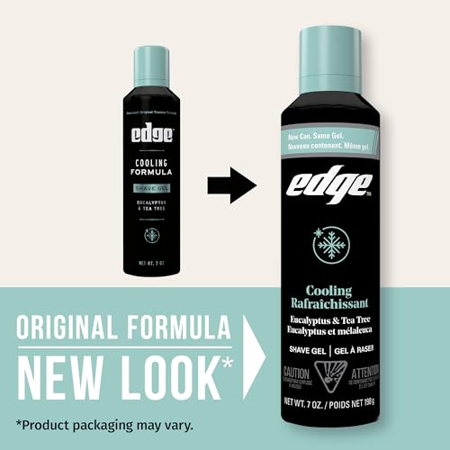 Edge Shaving Gel for Men with Eucalyptus & Tea Tree - 7 oz Pack of 3, Cooling & Hydrating