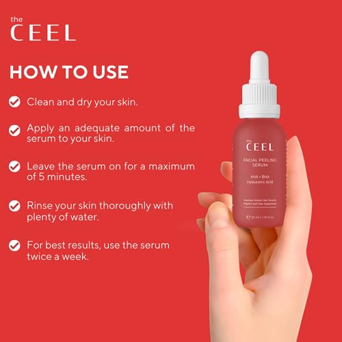 The Ceel AHA BHA Facial Peeling Serum - 10% AHA, 2% BHA, 30ml