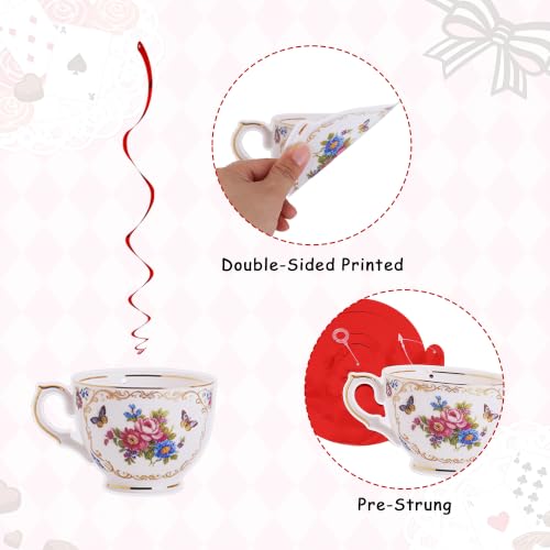 Wonderland Tea Party Decorations - 22Pcs Pre-Strung Garland