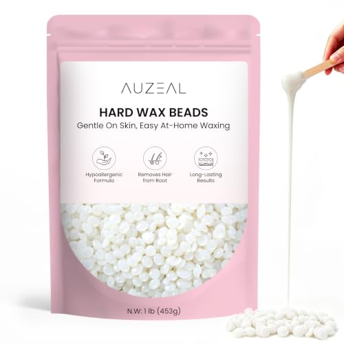 AUZEAL Unscented Hard Wax Beads for Sensitive Skin - 1lb