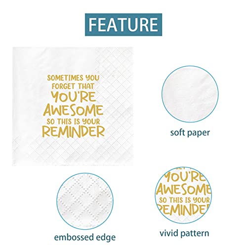 Inspirational Thank You Napkins - 50 Pack for Parties & Gifts