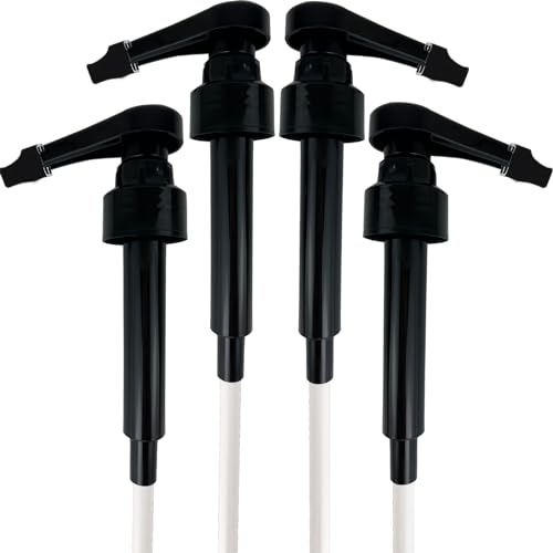 Monin 750ml Syrup Pump Dispenser - 4 Pack with Tip Cover