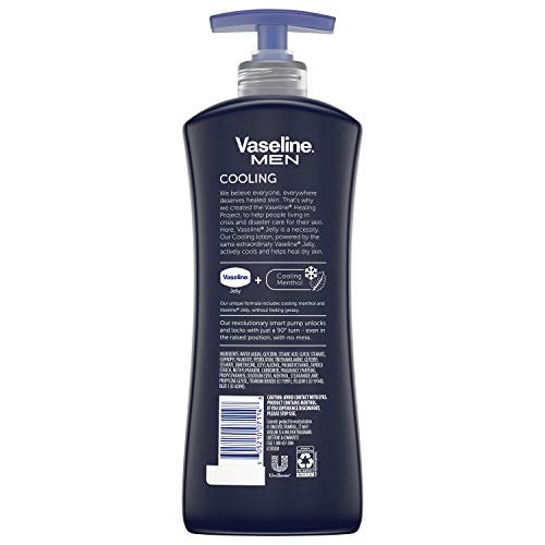 Vaseline Men Healing Moisture Cooling Body Lotion - 6.77 Fl Oz (Pack of 3)