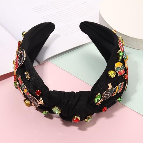 Afro Queen Knotted Headband - Black C African Print Hair Accessory
