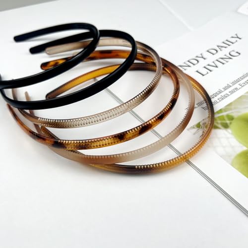6-Pack Multi-Color Skinny Headbands for Women & Girls