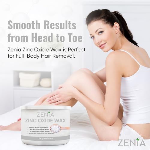 Zenia Zinc Oxide Wax for Sensitive Skin - 14oz Soft Hair Removal Wax
