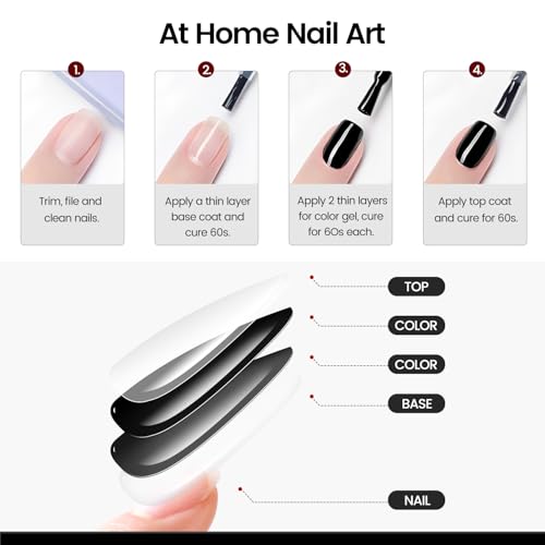 JODSONE White Gel Nail Polish - 18ml Soak Off UV Cure
