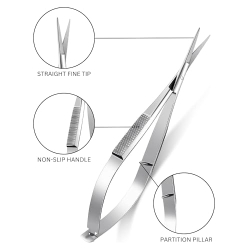 Macs Professional 4.5” Straight Micro Scissors - Precision Grooming