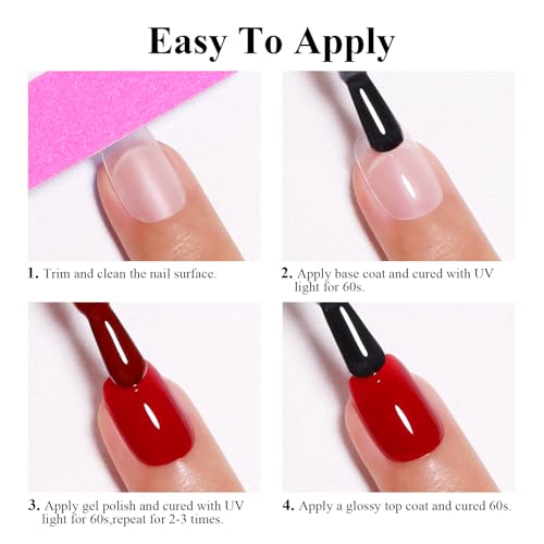 Milky Pink Jelly Gel Nail Polish 10ML - Sheer Glassy Finish