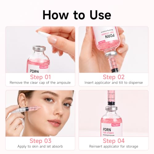 FullMeet PDRN Pink Silk Peptide Ampoule - Hydrating Collagen Face Serum