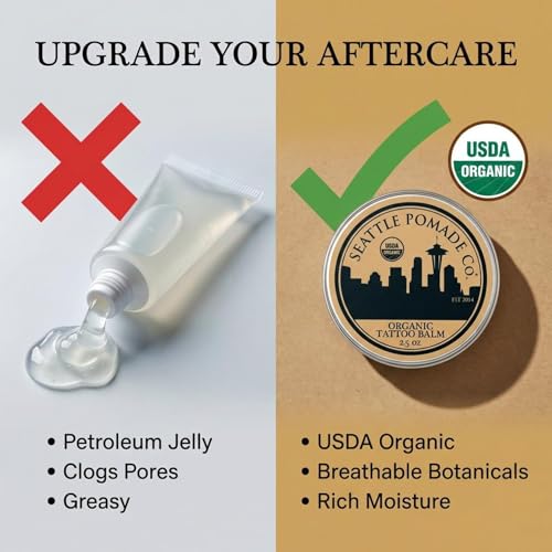 Seattle Pomade Co. Organic Tattoo Balm - Natural Healing Cream (2.5 oz)