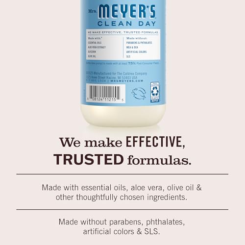 Mrs. Meyer's Clean Day Hand Soap - Rain Water Scent, 3 Pack, 12.5 Fl Oz