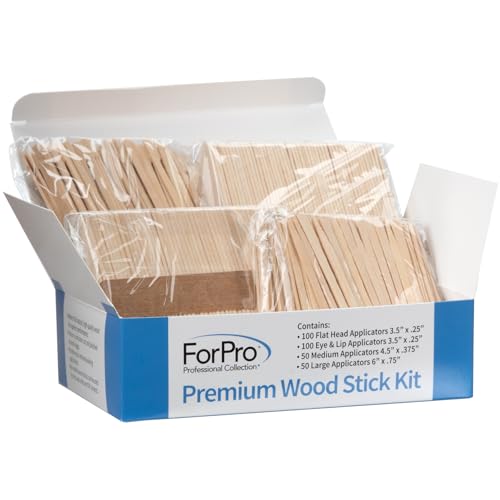 ForPro 300ct Premium Wood Sticks Kit for Hair Removal & Crafts