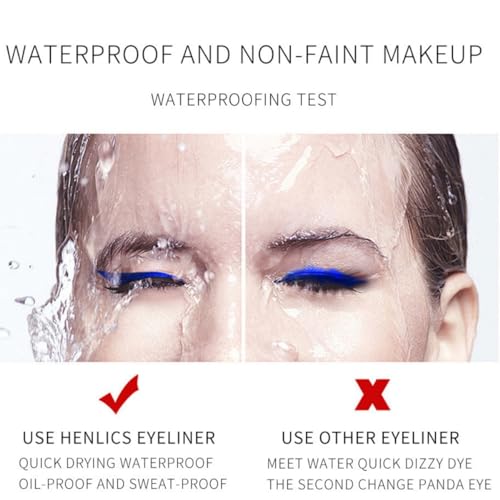 Waterproof Dark Blue Liquid Eyeliner - Smudge-Proof & Long-Lasting