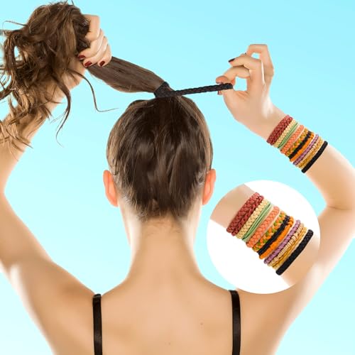 Boho Hair Ties for Women - 24PCS No-Damage Bracelet Hair Accessories
