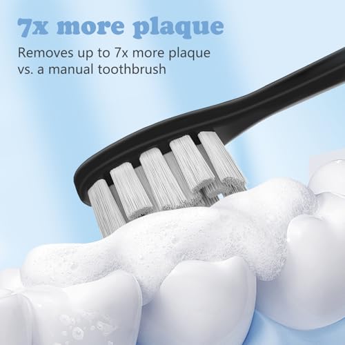 10-Pack Replacement Brush Heads for Suri Electric Toothbrush - Black