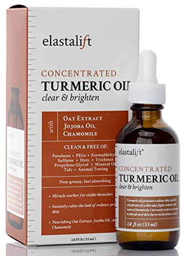 Elastalift Turmeric Face Oil Serum 1.8 Fl Oz for Bright, Clear Skin