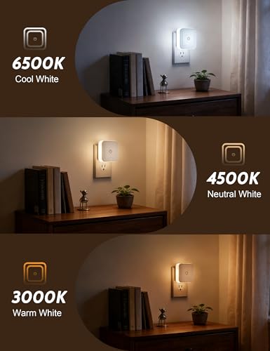 Sujeet LED Night Light 4-Pack with Stepless Dimming & 3CCT