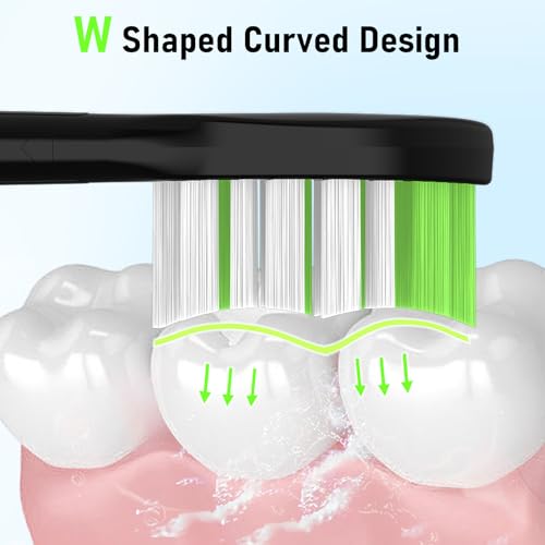 Black Toothbrush Replacement Heads for Philips One - 12 Pack | Tekgani