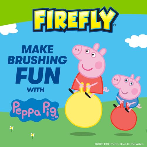 Firefly Peppa Pig Ready Go Timer Toothbrush (Pack of 2) - Soft Bristles & Suction Cup