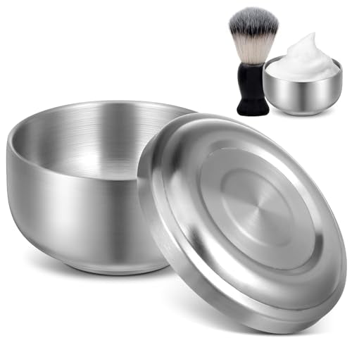 ARTIBETTER Stainless Steel Shaving Bowl with Lid - Durable Lather Mug