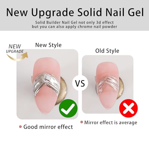 No Wipe 3D Sculpting Gel for Nail Art - Clear Nail Gel Polish