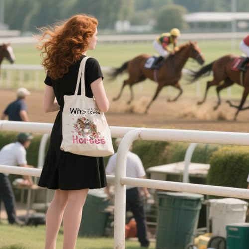 Horse Lover Gift Set for Women - Glass Cup, Tote Bag, Makeup Bag & More
